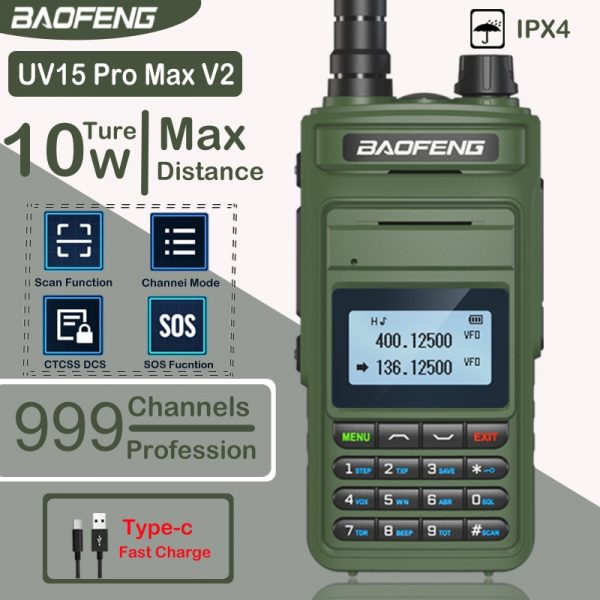 Baofeng UV15 Pro Max 10W Long Range Walkie Talkie