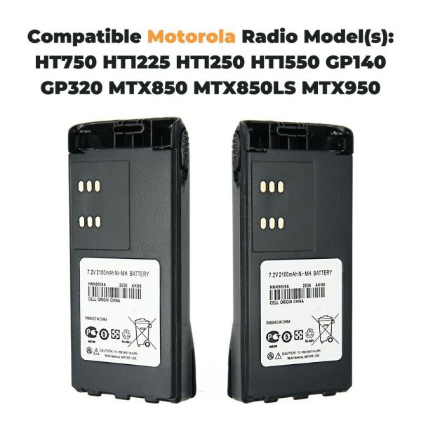 HNN9009A Battery for Motortola HT750 HT1250 HT1550 GP680 GP640 GP340 GP380 GP338 GP328 PRO5150 MTX850 MTX950 MTX8250 - Image 3