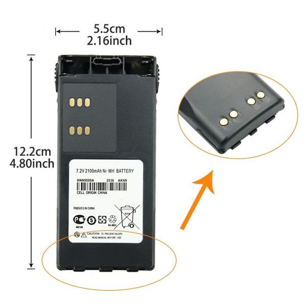 HNN9009A Battery for Motortola HT750 HT1250 HT1550 GP680 GP640 GP340 GP380 GP338 GP328 PRO5150 MTX850 MTX950 MTX8250 - Image 4