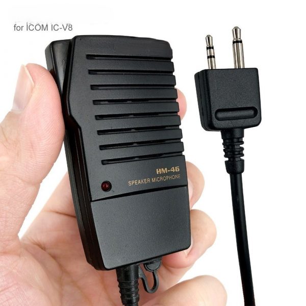 HM-46 Speaker Mic HM46 Microphone for ICOM IC-V8 V82 V85 IC-T2H T8A 2AT E90 W32A IC-T2H IC-T7H Two Way Radio