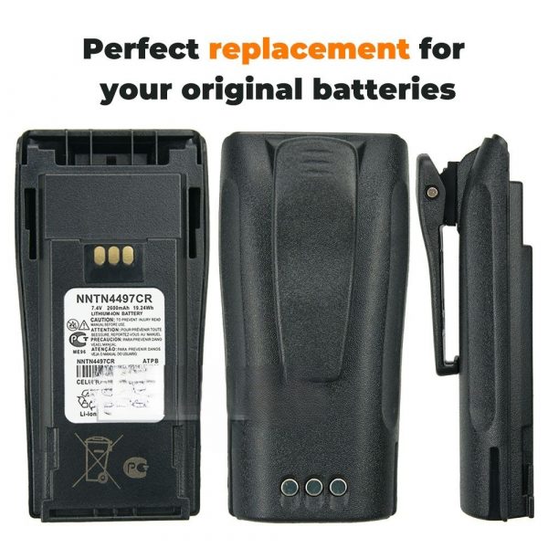 Walkie Talkie Replacement NNTN4497CR Battery for Motorola GP3688 EP450 CP140 CP040 CP200 CP380 CP160 - Image 3
