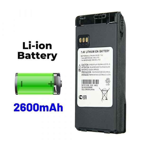 2600mAh NNTN7335B Battery with Belt Clip for Motorola XTS1500 XTS2500 PR1500 MT1500 Radio - Image 2