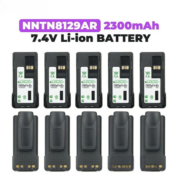 High Quality Wholesale 10PCS For Motorola Radios Replacement NNTN8129AR Battery with Belt Clips