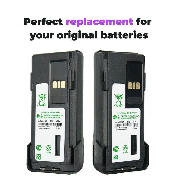 High Quality Wholesale 10PCS For Motorola Radios Replacement NNTN8129AR Battery with Belt Clips - Image 3