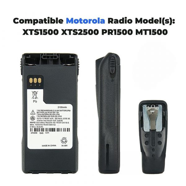NTN981/A/AR/B Batteries NTN9858 A/AR/B/C Battery For Motorola XTS1500 XTS2500 PR1500 MT1500 Radios - Image 5