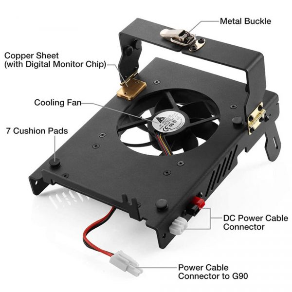 Exclusive Bracket Holder Stand Cooling Fan Heatsink For Xiegu G90 Transceiver - Image 3