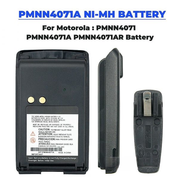 Batteries PMNN4071A 1800mAh NI-MH Replacement Battery for Motorola A6 A8 BPR40 Mag One BPR40 Walkie Talkie - Image 2