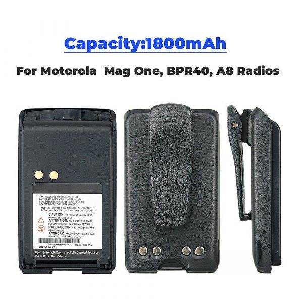 Batteries PMNN4071A 1800mAh NI-MH Replacement Battery for Motorola A6 A8 BPR40 Mag One BPR40 Walkie Talkie - Image 3