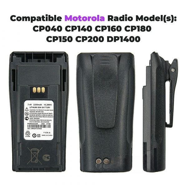 10PCS PMNN4252AR Battery Replacement For Motorola CP040 CP140 CP160 CP180 CP150 CP200 DP1400 Two Way Radio - Image 4
