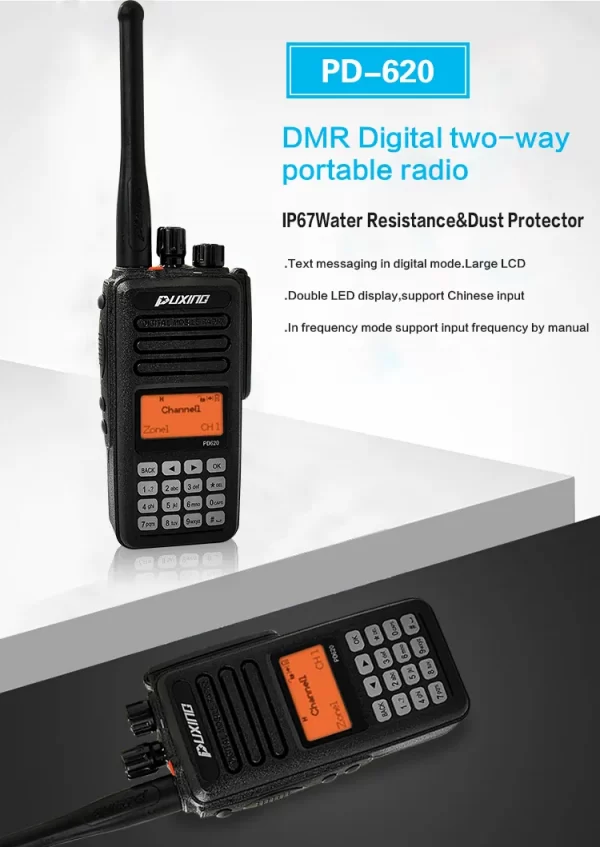 Puxing PD-620 IP67 Waterproof Portable Digital DMR Walkie Talkie