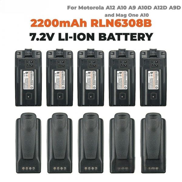 10PCS RLN6038B Battery with Belt Clip for Motorola A12 A10 A9 A10D A12D A9D CP110 EP150 Two Way Radios