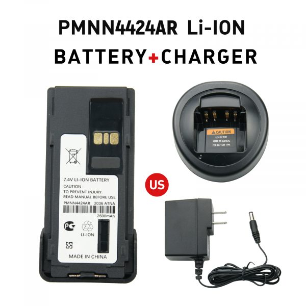 EU US Charger PMNN4424AR Rechargeable Battery PMNN4424 Batteries for Motorola Radio - Image 2