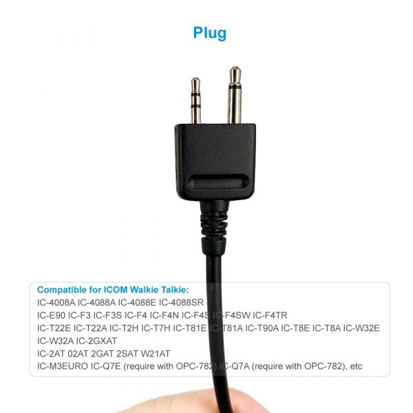 HM-46 Speaker Mic HM46 Microphone for ICOM IC-V8 V82 V85 IC-T2H T8A 2AT E90 W32A IC-T2H IC-T7H Two Way Radio - Image 6