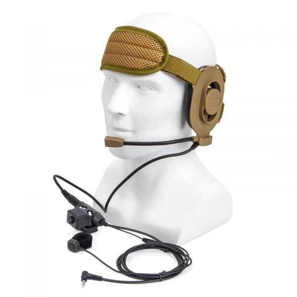 U94 PTT Finger Microphone PTT with brown HD01 Tactical Bowman Elite II Radio Headset Earpiece for Xiaomi 1S/lite