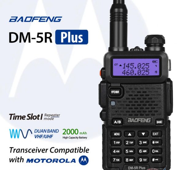 Baofeng DM-5R Plus Dual Band DMR Compatible with Motorola Radio