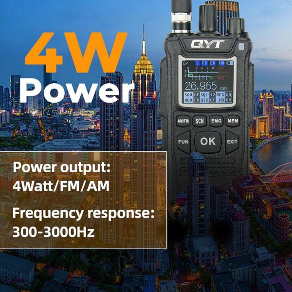 New QYT CB-58 CB Radio 26.965-27.405MHz Portable Transceiver 4W 40 Channels AM/FM Citizen Band Radio - Image 2