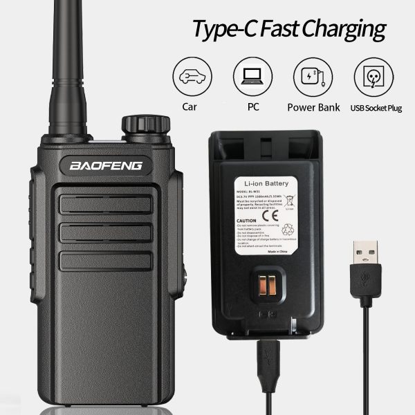 1/2pcs Baofeng WP31 Waterproof Type-C Charging UHF 400-470MHz Two way Radio Upgrade Of BF-888S - Image 3