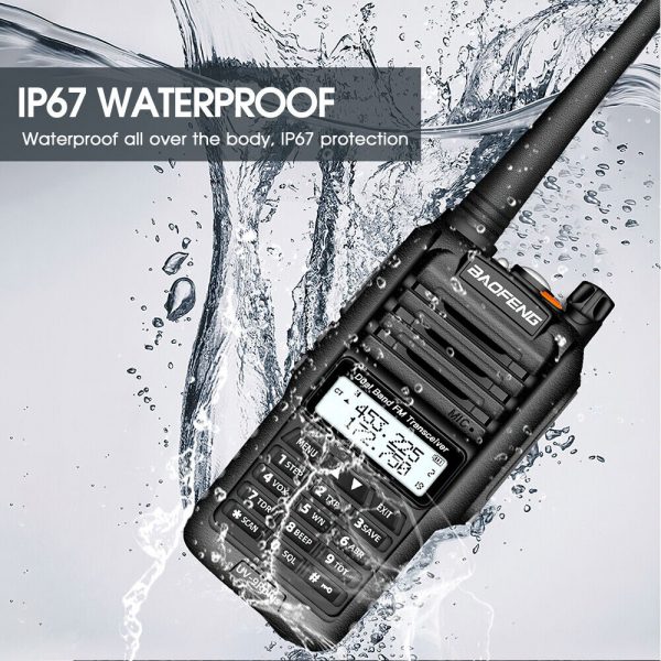 8000mAh 15W Baofeng UV-9R Plus Ham radio IP67 Waterproof UHF/VHF 10-20KM Walkie Talkie Two Way Radio - Image 2
