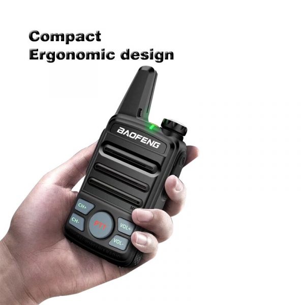 2PCS T99 BAOFENG MINI WALKIE TALKIE UHF Dual PTT Compact small portable two way radio BF-T99 with earpiece - Image 2