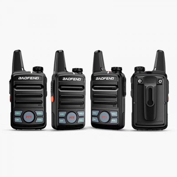 2PCS T99 BAOFENG MINI WALKIE TALKIE UHF Dual PTT Compact small portable two way radio BF-T99 with earpiece - Image 4