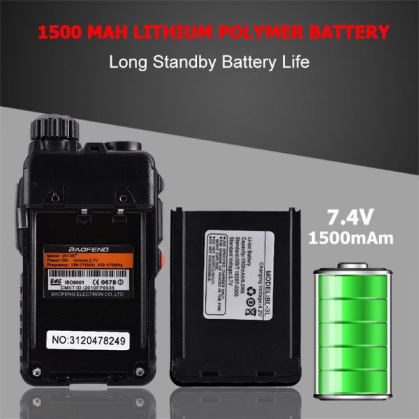 2pcs BaoFeng UV-3R+ Upgrade Ver Mini Walkie Talkie Dual Band Dual Display Small Amateur Two Way Radio Comunicador - Image 4