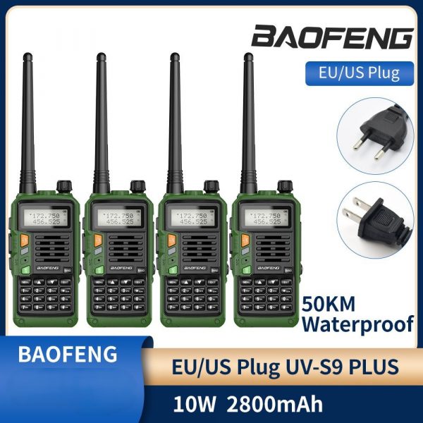 BaoFeng UV-S9 Plus Powerful Walkie Talkie 10W Long Range Ham Two Way Radio Two Way Radio Dual Band Dual Transceiver