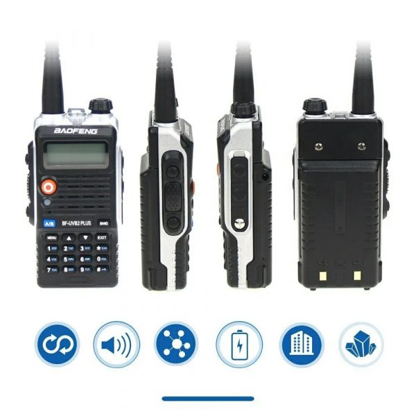 BaoFeng BF-UVB2 Plus Radio Dual Band 4800mah 8W for Hunting Ham Walkie Talkie - Image 4