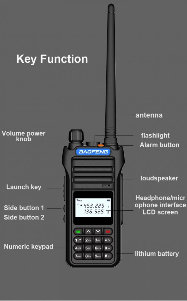 Baofeng BF-8000D Walkie Talkie High Power Dual Band Handheld Two Way Radio Communicator HF Handy Amateur Transceiver - Image 3