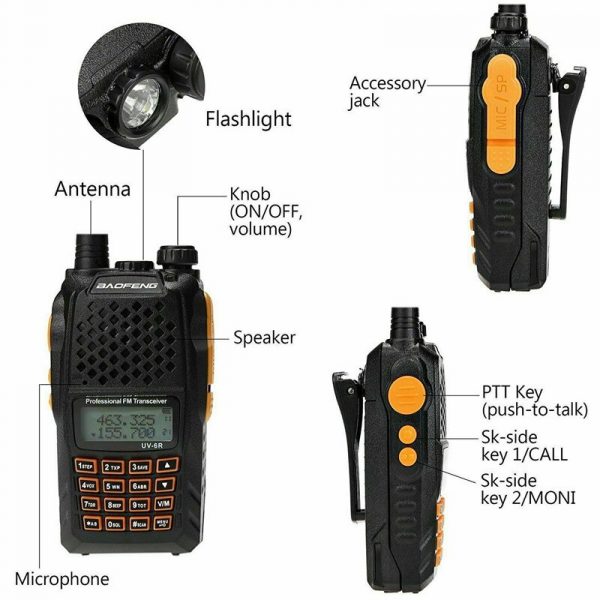 Baofeng UV-6R Dual Band CB Ham Radio Baofeng UV6R UHF/VHF Portable FM Transceiver - Image 2