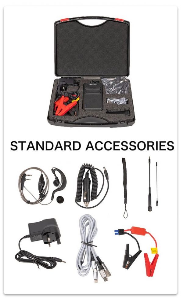 Crony P30 25W High Power Portable Walkie Talkie with Car Jump Start LED Emergency Light - Image 3