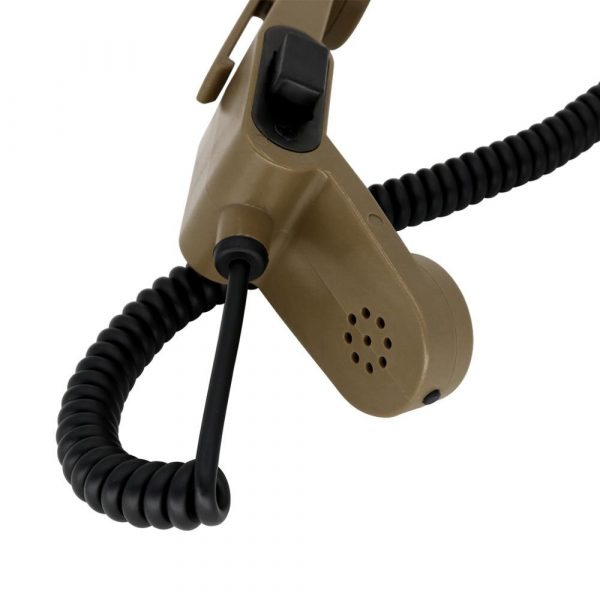 Black Tan H250 Baofeng Kenwood Walkie-talkie 2 Pin Shoulder Microphone PTT Military Handheld Speaker Microphone - Image 4