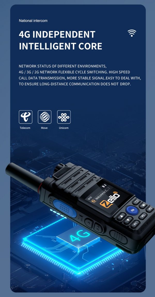 Upgraded 9600mAH 4G POC Radio Sim Card Zello PTT Network Walkie Talkie - Image 5