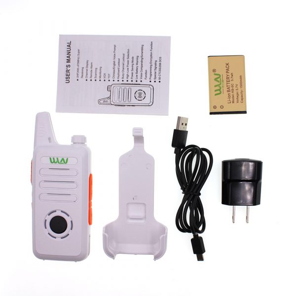 WLN KD-C1 plus Mini Walkie Talkie VOX Slim FM Radios with Desktop Charger optional - Image 6