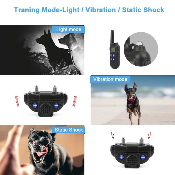 2km for 1/2/3 Dogs Waterproof Training Collar With Walkie-Talkie Beep Vibration Shock - Image 4