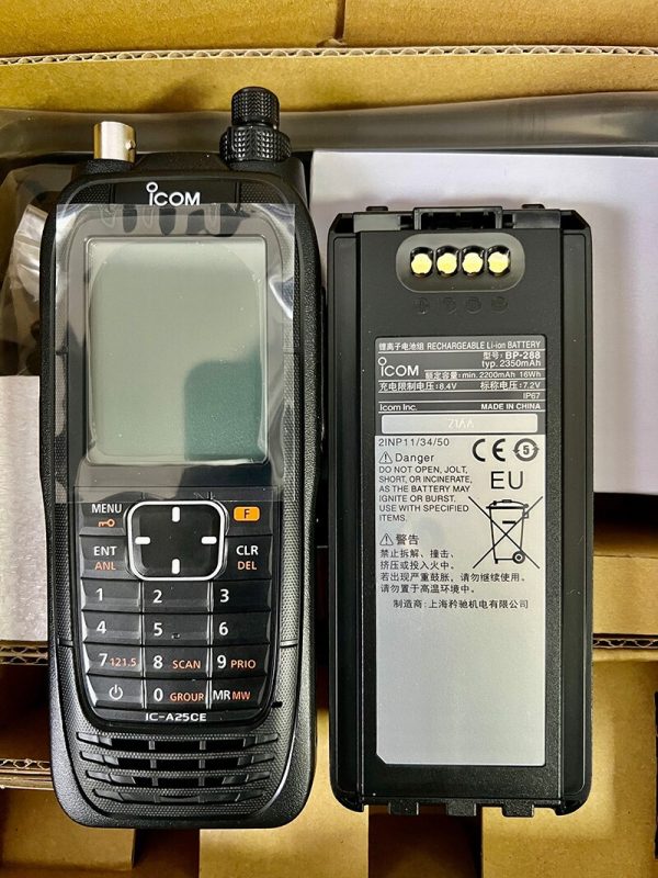 Air Band Transceiver ICOM IC-A25CE Aviation Handheld Radio IC-A24 upgrade Intercom - Image 2