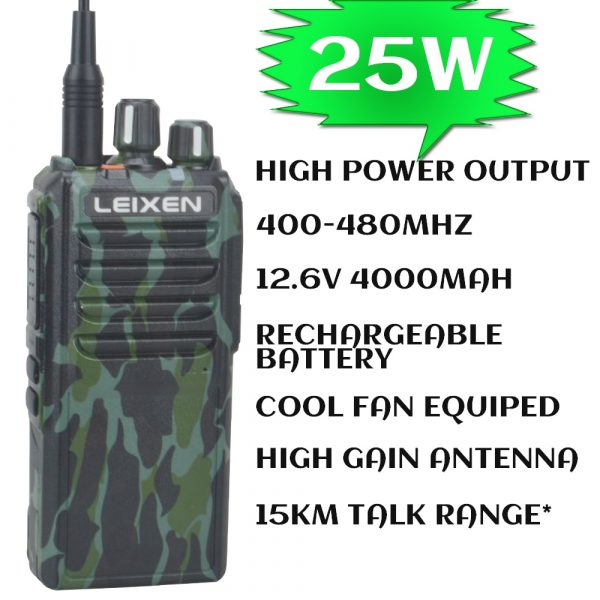 LEIXEN VV-25 UHF 400-480MHz Genuine 25W 20km Long Distance Walkie Talkie