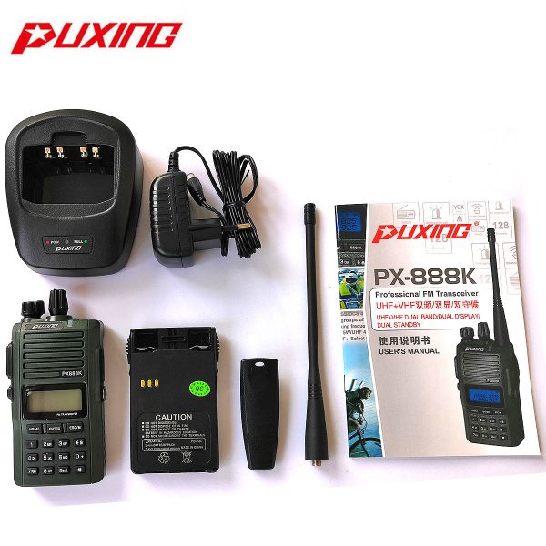 Puxing 888K Voice Activated for hunt VHF UHF Portable Walkie Talkie PX-888K Dual band Transceiver - Image 2