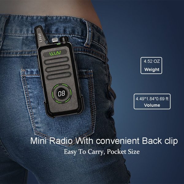 WLN KD-C1 plus Mini Walkie Talkie VOX Slim FM Radios with Desktop Charger optional - Image 4