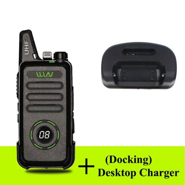WLN KD-C1 plus Mini Walkie Talkie VOX Slim FM Radios with Desktop Charger optional - Image 2