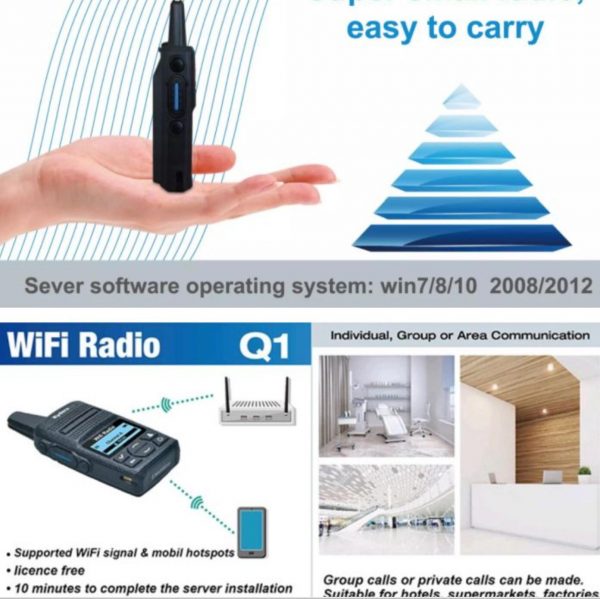 Free Shippinng 2pcs Kydera Q1 Wifi Radio Licence Free USB Charger Easy Carry Pocket Walkie Talkie - Image 4