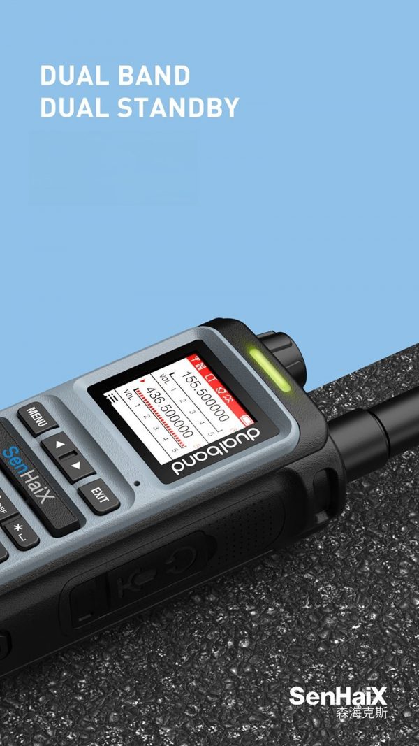 SENHAIX 8600 Dual PTT UHF VHF Dual Band Waterproof HAM Transceiver - Image 3