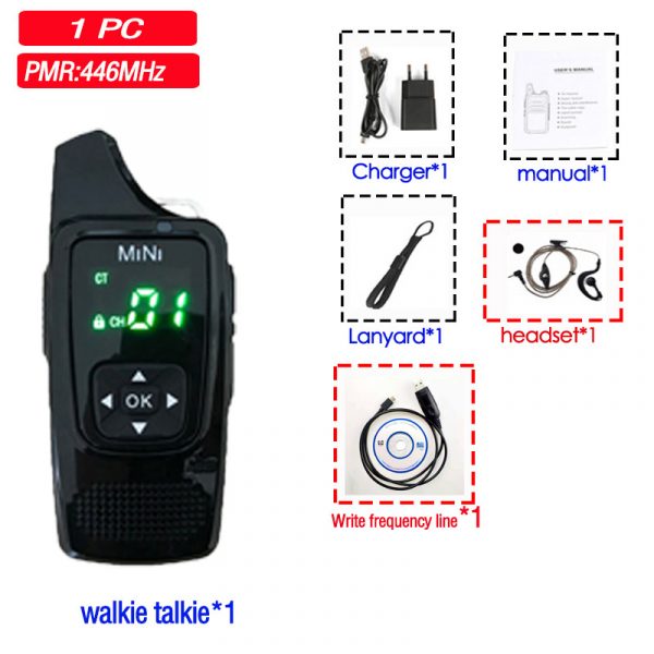 HF 3A MINI Walkie talkie PMR446 cb radio station Ultra-small ham radio comunicador Transceiver Free headset walkie-talkies