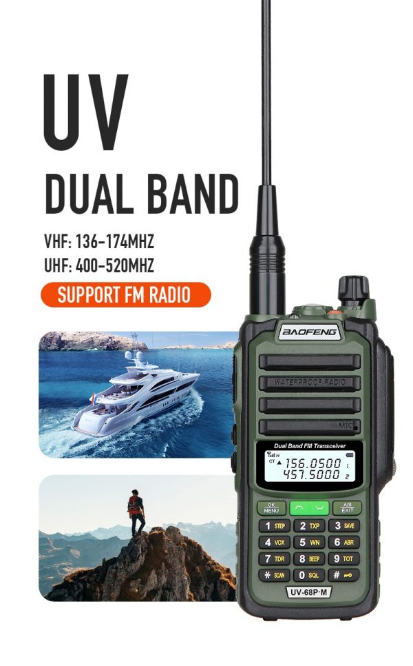 2Pack 10W Tri-Power Baofeng UV-68 PRO MAX V2 IP68 Waterproof Walkie Talkie High Power 711 antenna Radio 2-Way Radio Long Range - Image 5