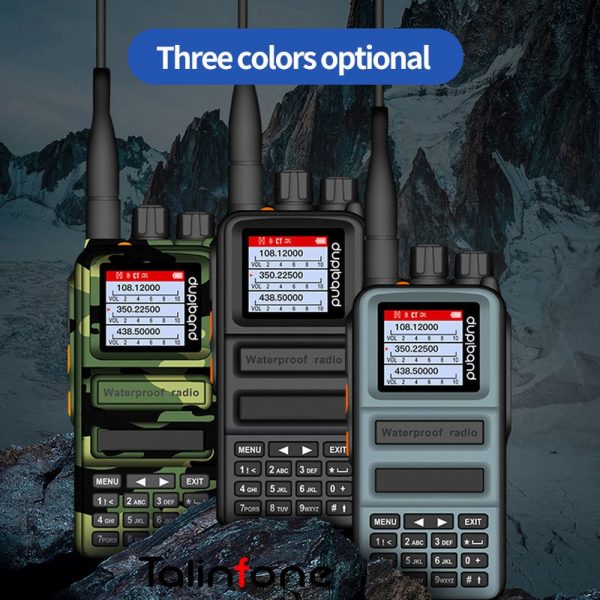 10W AM FM Intercom Talinfone 8600UV Full Band Ip68 Waterproof UHF VHF Civil Aviation Police Two Way Radio - Image 2