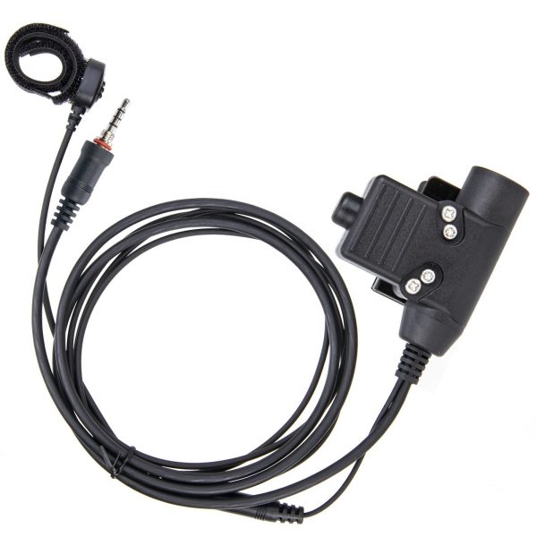 U94 PTT and Finger Microphone PTT with brown HD01 Tactical Bowman Elite II Radio Headset Earpiece for VERTEX VX-7R etc - Image 2