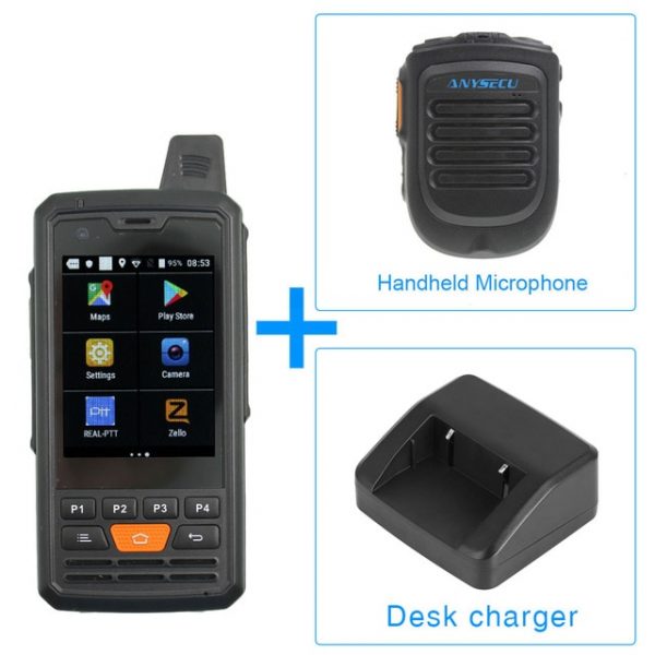 UNIWA F50 4G Network Radio 4000mAh Android 6.0 Smart Phone POC Radio LTE/WCDMA/GSM Walkie Talkie Real PTT Zello