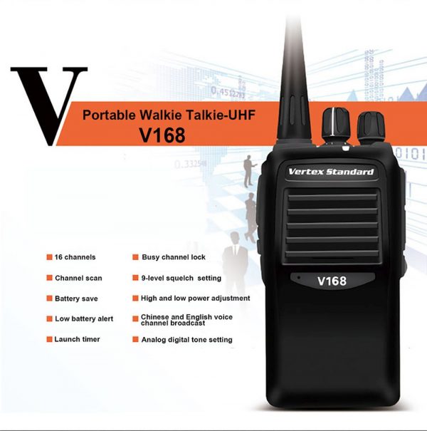 Vertex Standard V168 UHF Professionnal Walkie Talkie 16 channels Commercial Handheld Civilian Radio - Image 2
