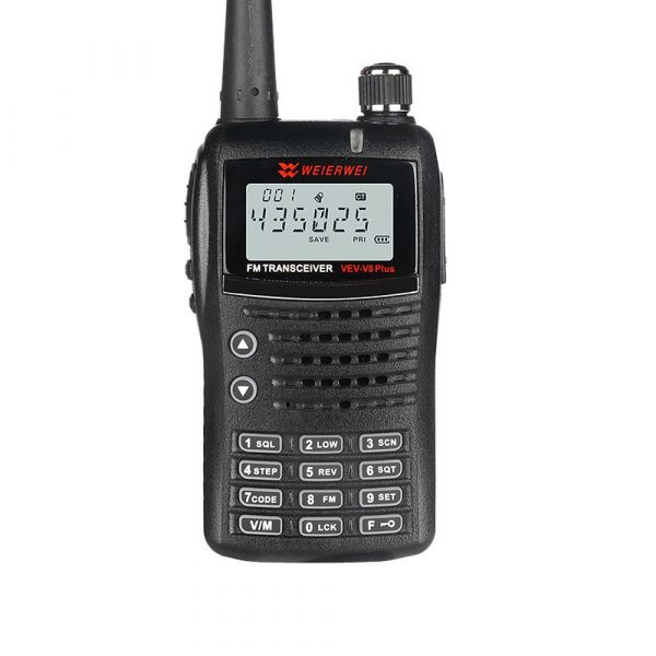 WEIERWEI VEV-V8 Plus UHF 128CH 5W VOX DTMF FM Radio Handheld Transceiver
