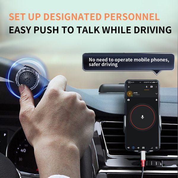 Wireless Bluetooth PTT Walkie Talkie Control Button for ZELLO Wireless Microphone Speaker with Strap for IOS Android Phone - Image 3
