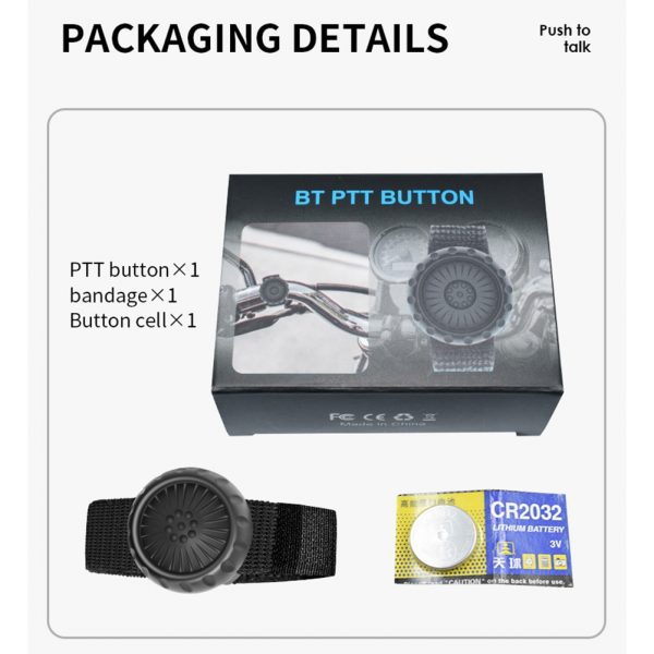 Wireless Bluetooth PTT Walkie Talkie Control Button for ZELLO Wireless Microphone Speaker with Strap for IOS Android Phone - Image 7